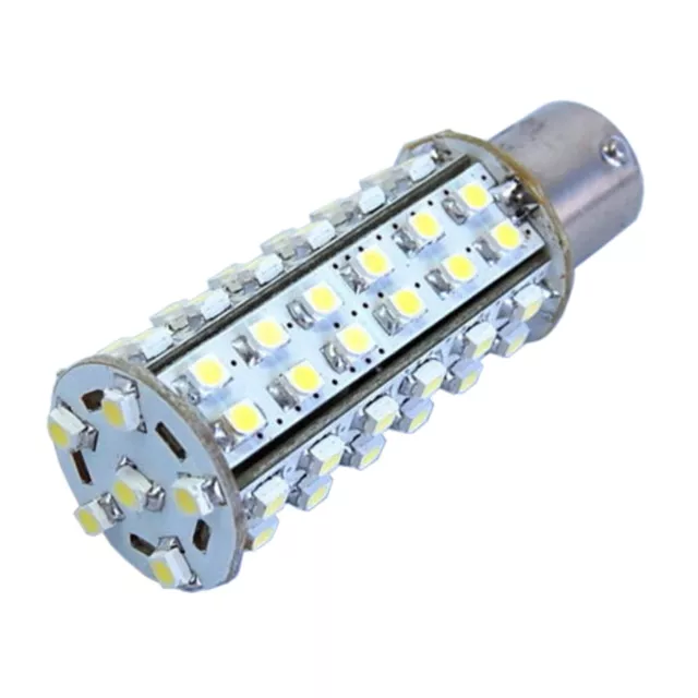 Paquete de 10 HQRP 5W BA15s 66 Leds SMD3528 Bombilla blanca fría... 3