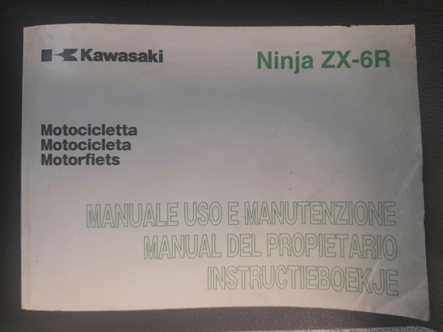 Kawasaki Libretto Uso E Manutenzione Istr Ita/en/nl Ninja ZX-6R 2006