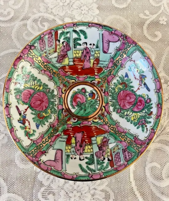 Antique 19th Chinese Famille Rose Medallion china, Porcelain Hand Painted Plate