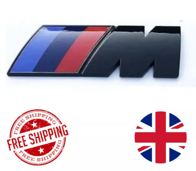 Gloss Black M Sport Rear Boot Badge Sticker for BMW 7.3 x 2.6cm UK Seller