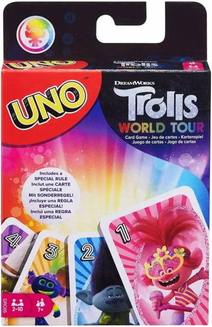 UNO Trolls World Tour Card Game - Childrens Activity Game