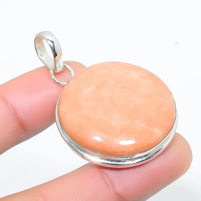 Orange Aventurine Gemstone Handmade Gift Jewelry Pendant 1.77" l415