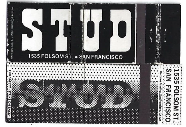 2 Gar Bar Matchbooks Stud San Francisco, CA