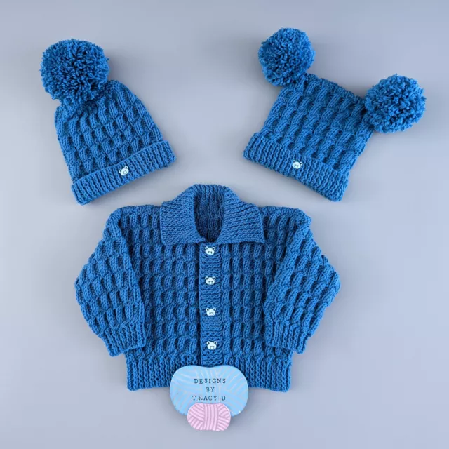 Baby Knitting Patterns  Cardigan & Hat  from Designs By Tracy D