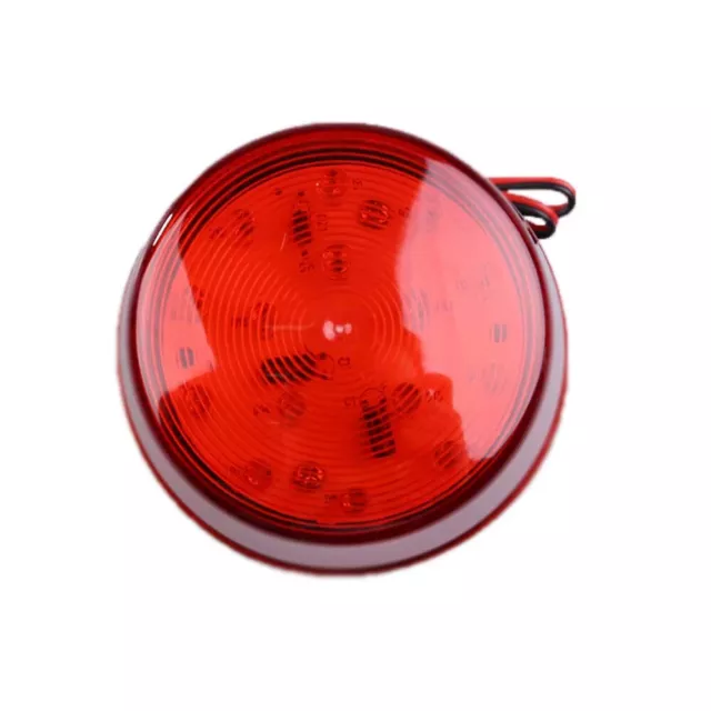 12V LED Alarm Security Signal Lamp Warning Siren with Red Flashing Light