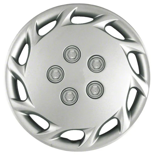 Wheel Covers Hubcaps aftermarket new set of 4 Silver painted 14 inch 10 spokes