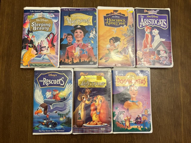 Walt Disney Masterpiece Collection VHS Tapes Lot of 7 Movies Pocahontas & More