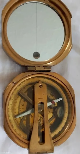 Vintage Brass Natural Sine Compass by Stanley of London