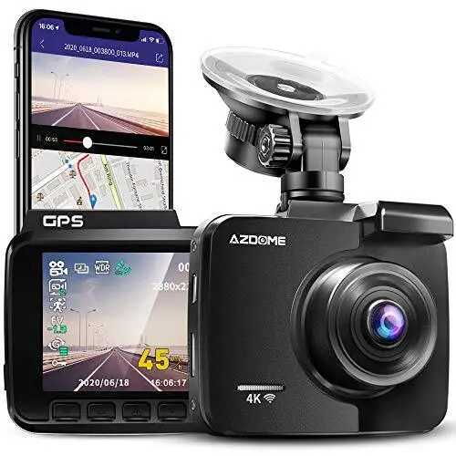 4K Ultra HD Dash Cam, Auto Kamera 4K GPS WiFi Dash Kamera mit 170 Grad