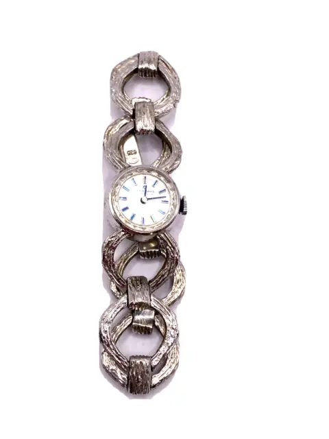 Vintage Junghans 17 Jewels Damen Armbanduhr 835er Silber