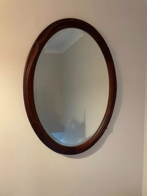 Oval Mahogany framed Mirror