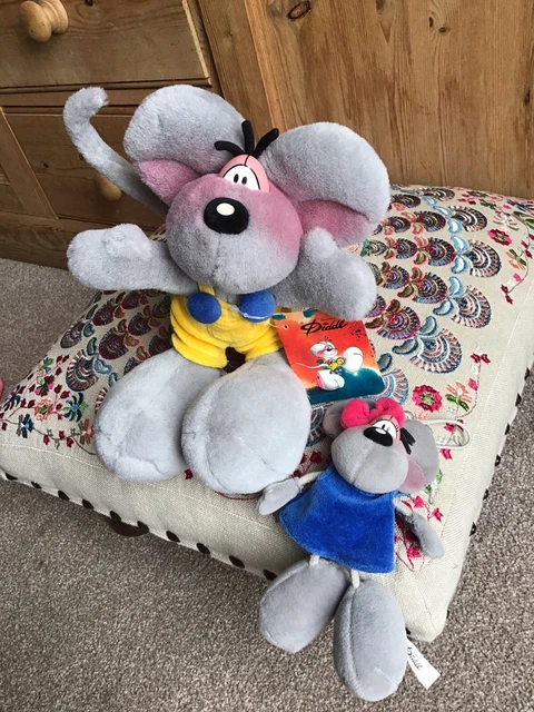 DEPESCHE DIDDL MOUSE Yellow Blue Dungarees Overalls Soft Plush Toy