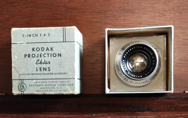 Vintage KODAK Projection EKTAR Lens 2 Inch f:4.5 100mm  Photography Equipment