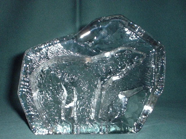 Decorative Kristallbild " Polar Bear From Sweden, Nybro ??? #5254