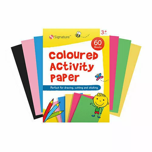 A4 Multi Colores Actividad Papel /Manualidades/Tarjeta Papel Escuela 60 Hojas