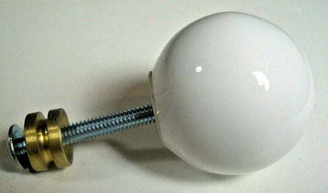 One Round Ceramic Knob Kitchen Cabinet/Drawer/Vanity Pull Handle Hardware White