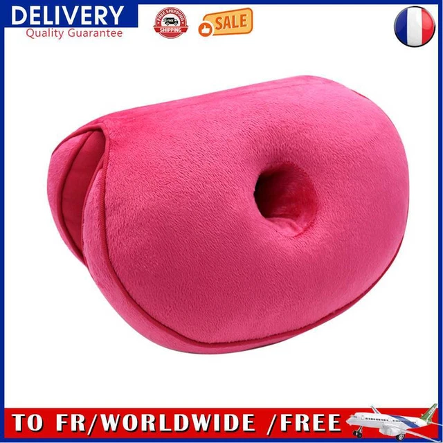 Memory Foam Plush Cushion Orthopedic Office Chair Seat Pillow (Rose Red)