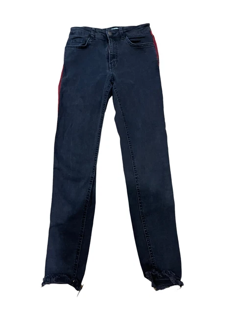 Jeans da donna Denim Co neri skinny alla caviglia grazer taglia 8 (K20)