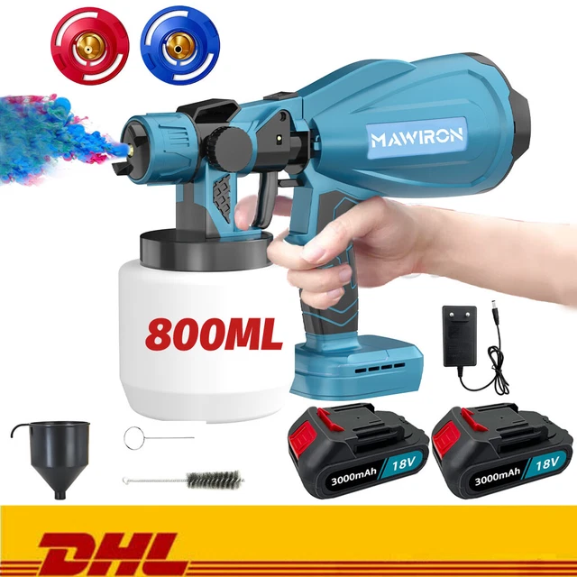 YOFIDRA 1000ML Akku-Farbspritzgerät – Kompatibel mit Makita-Akkus