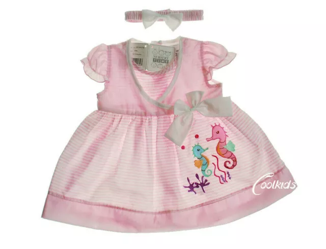 Robe hippocampe d'été bébé filles bandeau et pantalon, espagnol 9-12 - 18 - 23 mois 3