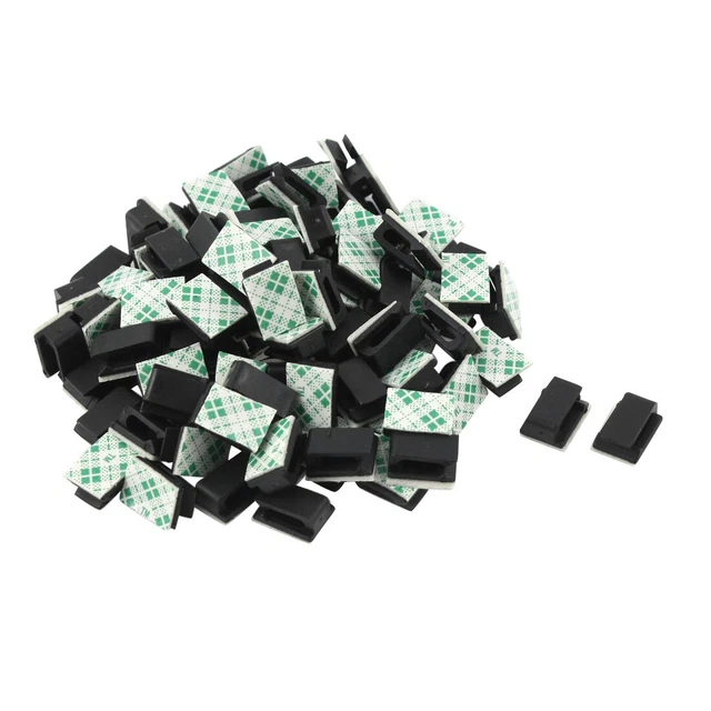 100pcs Adhesive Wire Cable Holder Binder Clip Mount Sorter Clip