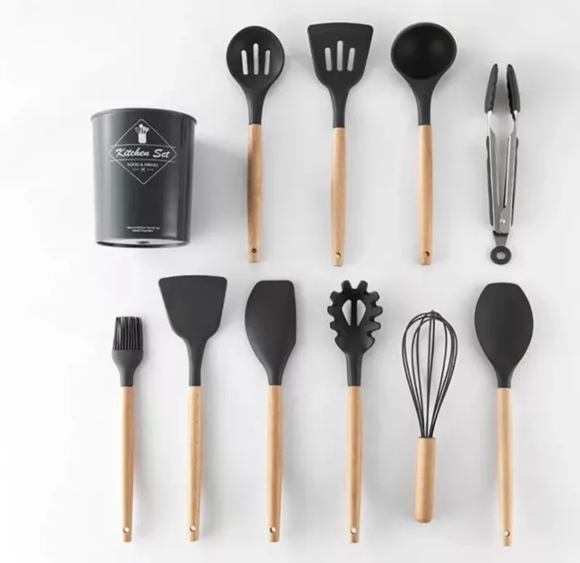 Utensili Set  Da Cucina set 10pz + Supporto Porta Utensili 2