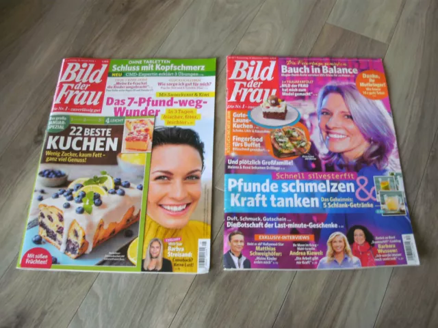 2 Zeitschriften Bild der Frau, Nr.52/2023 und Nr. 5/2024