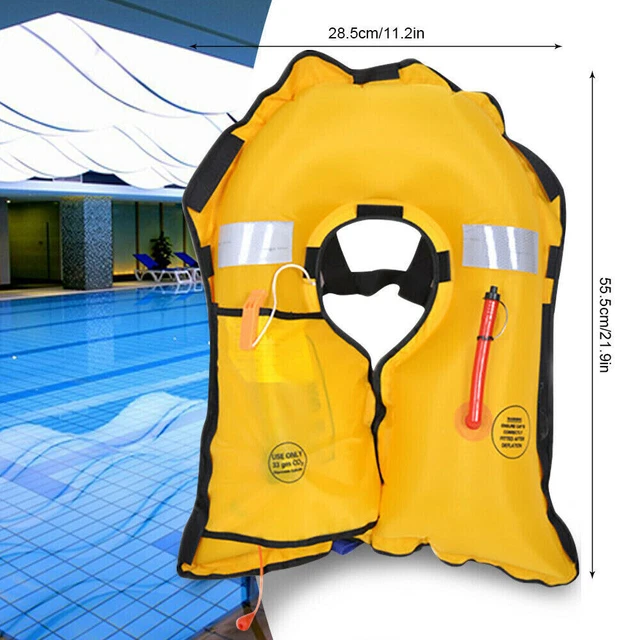 AUTO INFLATABLE LIFE Jacket Pfd Adult Fishing Vest Water Swimming