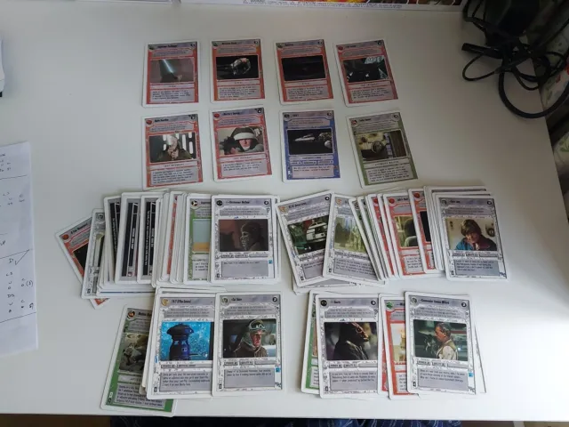 Star Wars CCG Premiere White Border Lot 92 Light Side Cards (Inc 8 Rare)