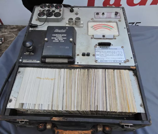 Hickok model 123R Cardmatic tube tester and cards.