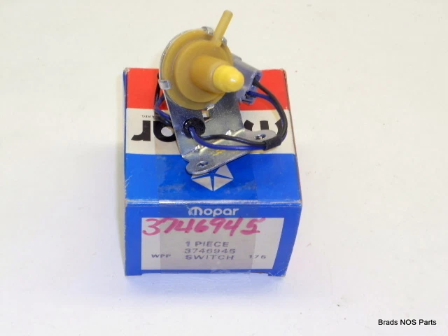 NOS MoPar 1975 Chrysler Dodge Plymouth FUEL PACER VACUUM SWITCH  pn 3746945