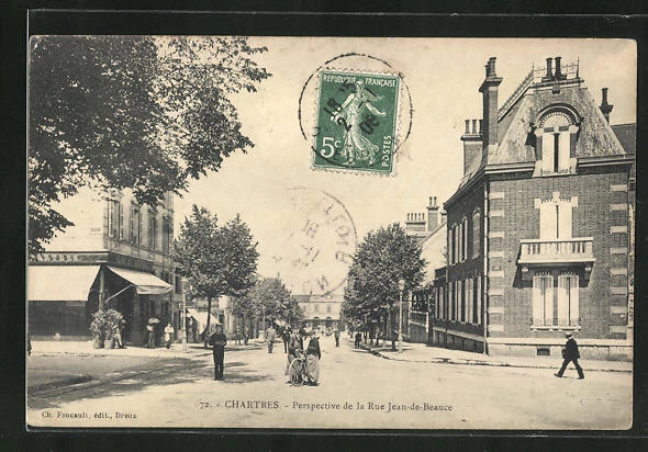 CPA Chartres, Perspective de la Rue Jean-de-Beauce 1908