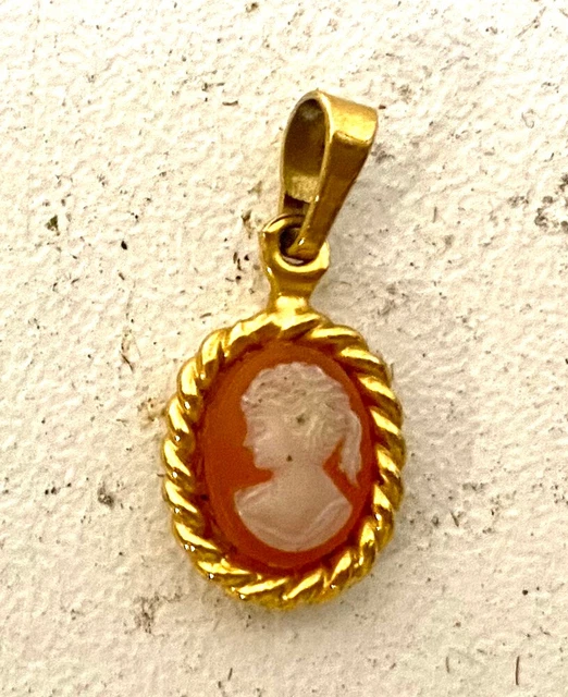 Pendentif Ancien Années 70 - Cigale Inclus Dans De La Résine Orange (Vintage)