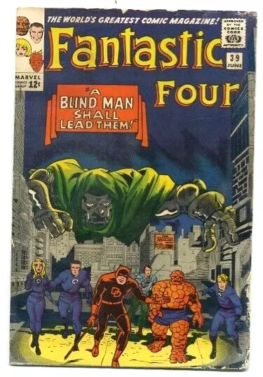 Fantastic Four #39 5.5/FN-  Doctor Doom/Daredevil cross-over