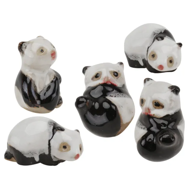 Car Interior Mini Panda Doll Decoration Ornaments Pack of 8