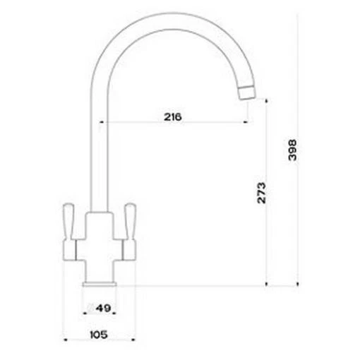 FRANKE ASCONA SINK Mounted Mono Mixer Kitchen Tap Chrome 115.0250.635 £