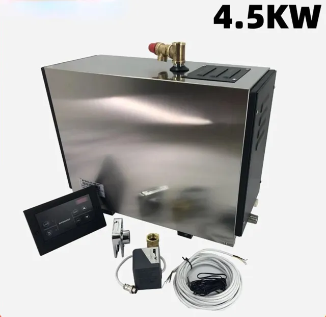 Equipo de sauna de calefacción eléctrica de drenaje automático baño de vapor húmedo 4,5 kw