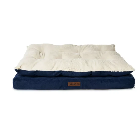 Vibrant Life Quilted Orthopedic Pillow Top Pet Bed, X-Large, Navy