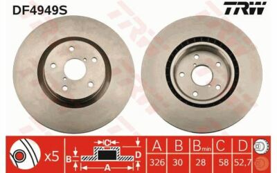 250, 290 TRW 2x TRW Disque de frein DF2721 vorne pour FIAT Ducato Kastenwagen 