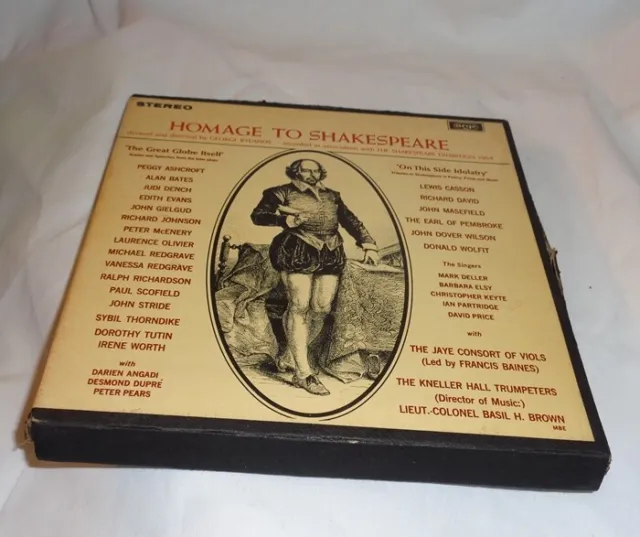 Homage to Shakespeare ~ Exhibition 1964 ~ Reel To Reel Tape ~ 4 Track 7 1/2 IPS