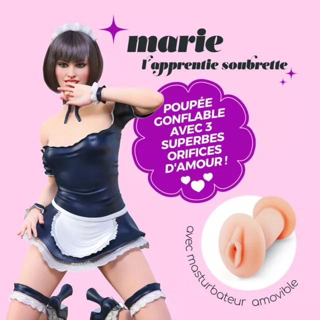 Sextoys Homme Poupée Gonflable Marie avec Masturbateur Amovible - CRUSHIOUS