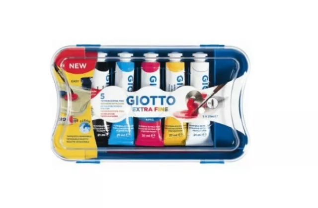 GIOTTO Extra fine - Pittura - tempera - colori assortiti - 21 ml - pacco da 5