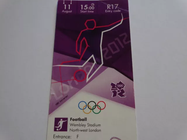 London 2012 Olympic Games ORIGINAL FOOTBALL ticket 11th Aug GOLD MEDAL MATCH