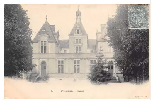CPA 95 L'ISLE ADAM MAIRIE  (dos non divisé)