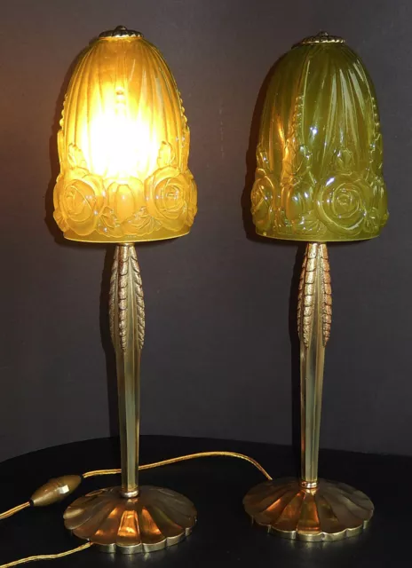 BACCARAT et HETTIER &VINCENT, une grande lampe en bronze et cristal de Baccarat.