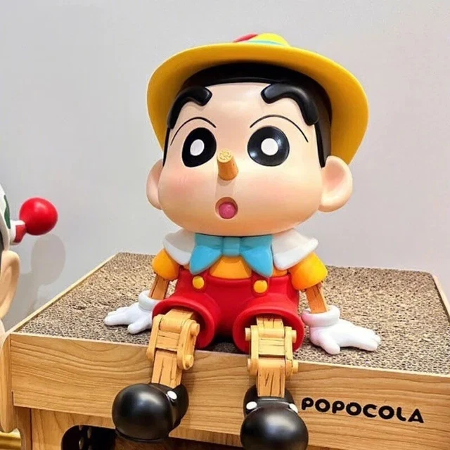 Crayon Shin-chan Cos Pinocchio Big Figure Statue Toys Collection Boxed Gift