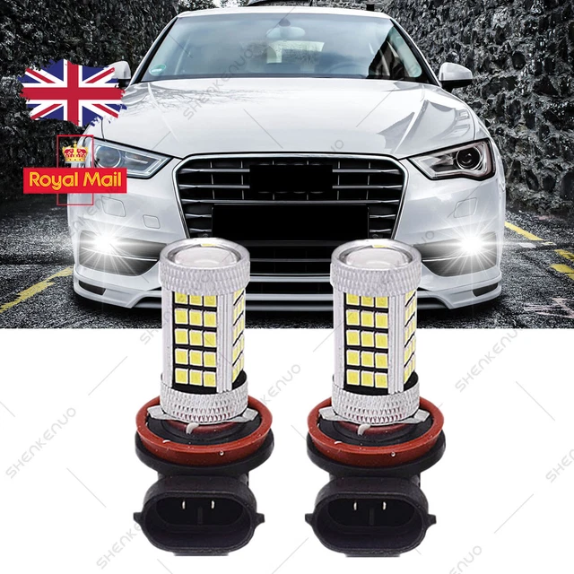 For AUDI A3 A4 B6 B7 B8 A5 A6 C6 A8 Q5 Q7 66SMD H11 H8 LED White Fog Light Bulb