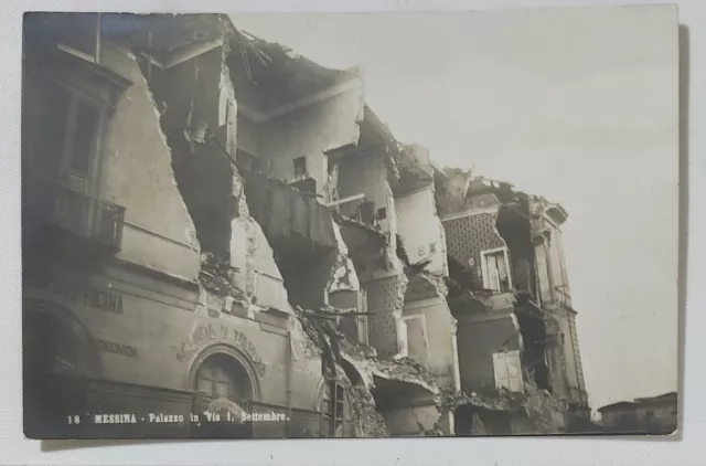 22685 Cartolina - Messina - Terremoto - Palazzo di Via I Settembre