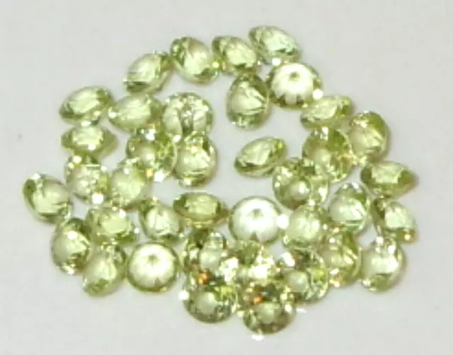 3.17ct Lot 44 Stones Chinese Mongolian Peridot Round Accents 2.5mm SPECIAL