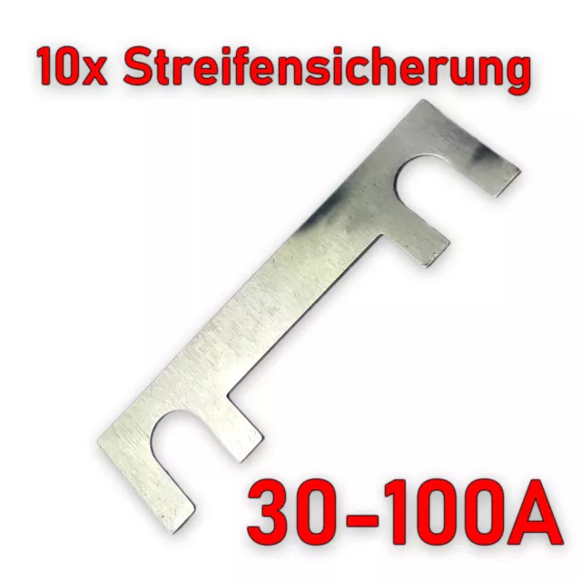 10x MTA Streifensicherung 30-100A Blatt BF1 Sicherung MIDI Strip Fuse PKW LKW DC